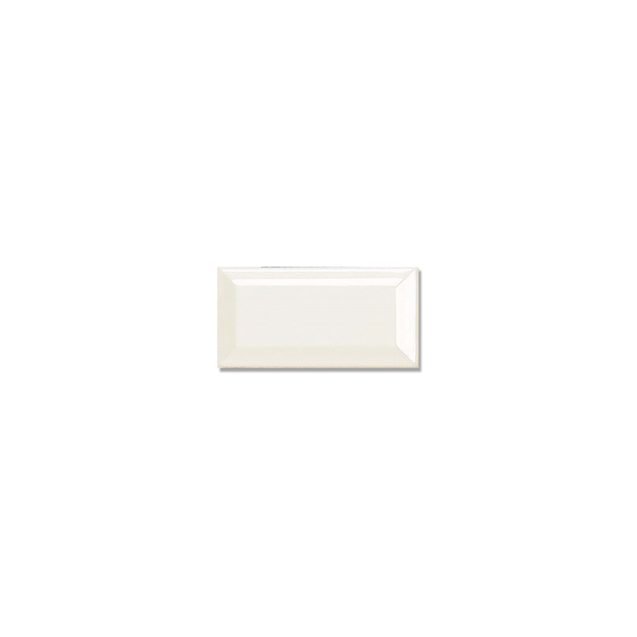 Johnson Tiles 200 x 100mm Antique White Bevelled Edge Ceramic Wall Tile - 48 Carton