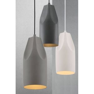 Telbix Forma Modern Pendant Hanging Lamp Light Aluminium White