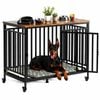 Advwin Dog Crate Furniture Heavy Duty Dog Cage Kennel + Pet Heating Pad