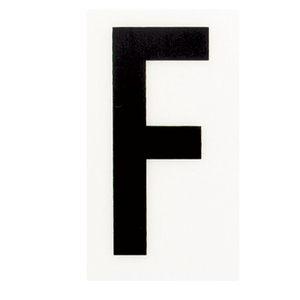 Sandleford 85 x 55mm F Black and White Self Adhesive Letter