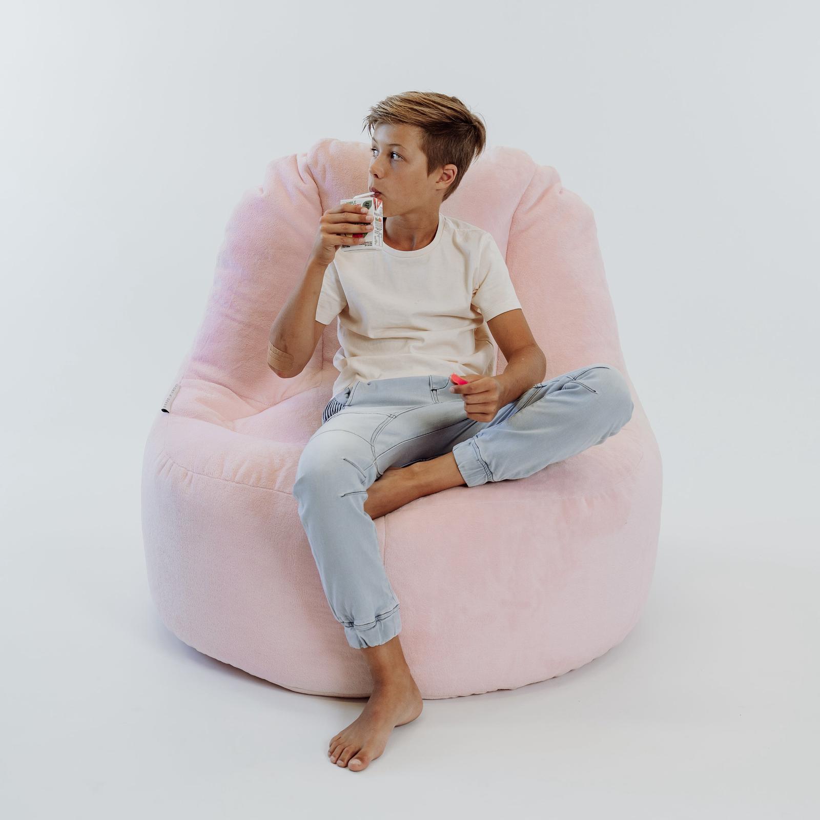 Plush Fur Lounger Bean Bag Chair Soft Pink Bunnings Australia