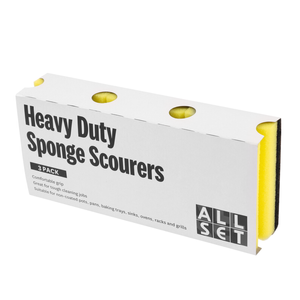 All Set Heavy Duty Sponge Scourers - 3 Pack