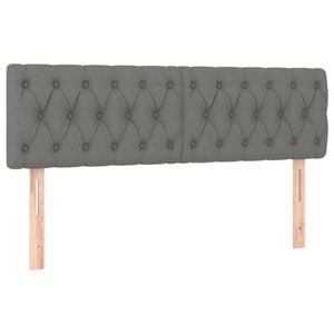 vidaXL 2x Headboards Dark Grey 72x7x78/88 cm Fabric Bedroom Wall Bed Header