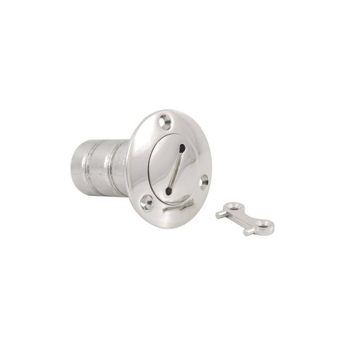 Cal Custom Chrome Steel Fuel Filler with Cap & Key Suit Hot Rod, Classic