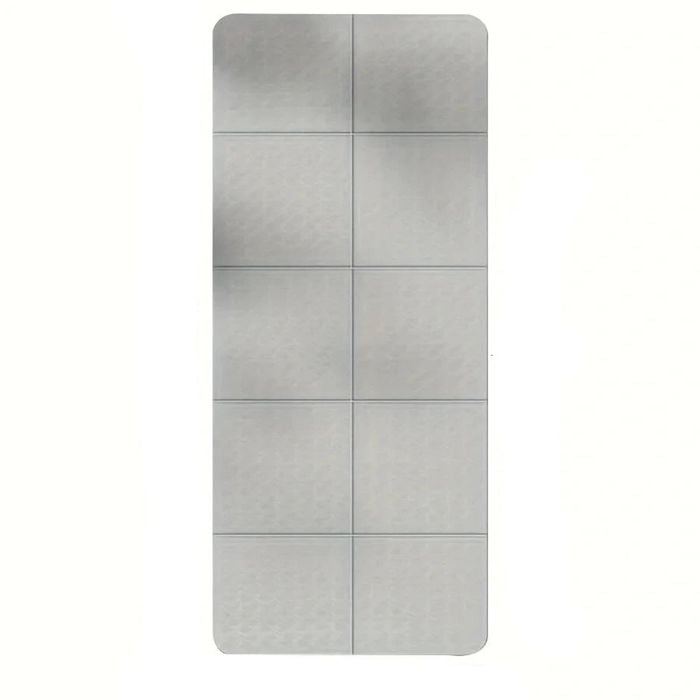 NNETM Foldable TPE Yoga Mat with Travel Bag (Grey)