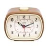 Leni Retro-Inspired Analogue Bedside Table/Desk Alarm Clock 9x11x6cm Mocha