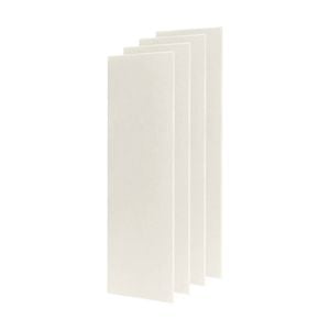 4x Fibreglass Acoustic Room Treatment Sound Panels 1200x300x25mm 1.4sqm White