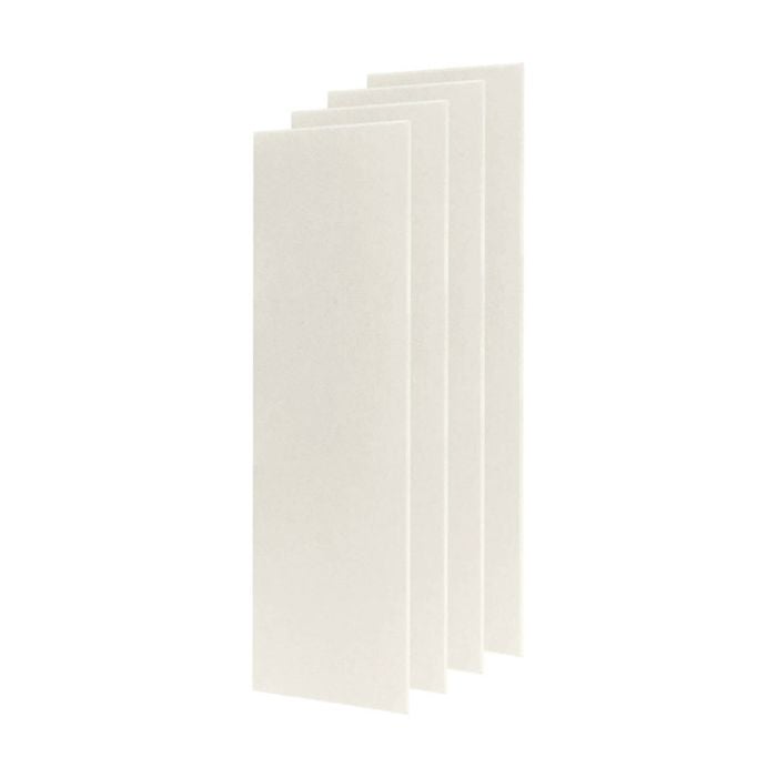 4x Fibreglass Acoustic Room Treatment Sound Panels 1200x300x25mm 1.4sqm White