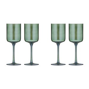 2x 2pc Tempa Verity Crystal Clear Wine Glass Home Barware - Fern