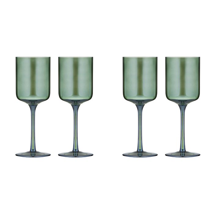2x 2pc Tempa Verity Crystal Clear Wine Glass Home Barware - Fern