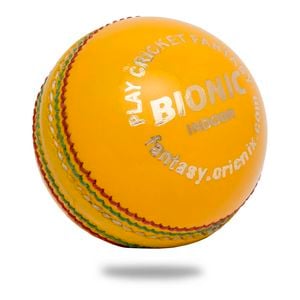 Cricnix Cricket Ball Bionic Indoor Leather Yellow 3.8oz (3-Pack) for Seniors or Juniors