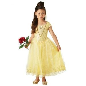 Disney Belle Live Action Deluxe Child Kids Girls Dress Up Costume Size 6-8y