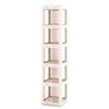 Costway 360°rotating Bookshelf 5-tier Corner Bookcase Display Shelf