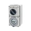 Deta 20A 500V Industrial 5 Pin Round Switched Outlet
