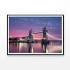 Beautiful Pink Sky with Bridge  Print 100% Australian Made 120x90cm  (Poster)