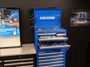 Blue kincrome steel tool storage unit
