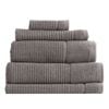 5pc Renee Taylor Cambridge 650gsm Textured Bath/hand/face Towel Mat Fossil