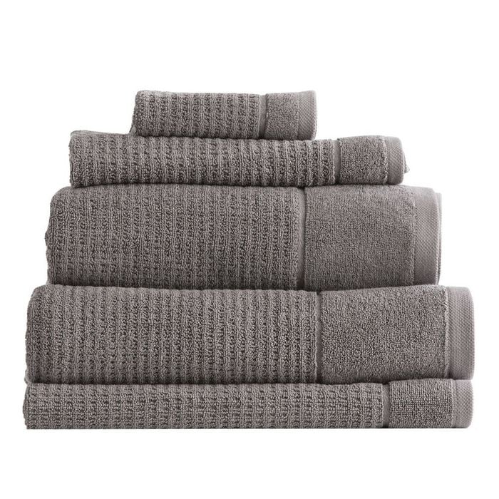 5pc Renee Taylor Cambridge 650gsm Textured Bath/hand/face Towel Mat Fossil