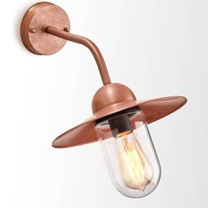 CLA Lighting Deksel Exterior Wall Light Matt Aged Copper IP54