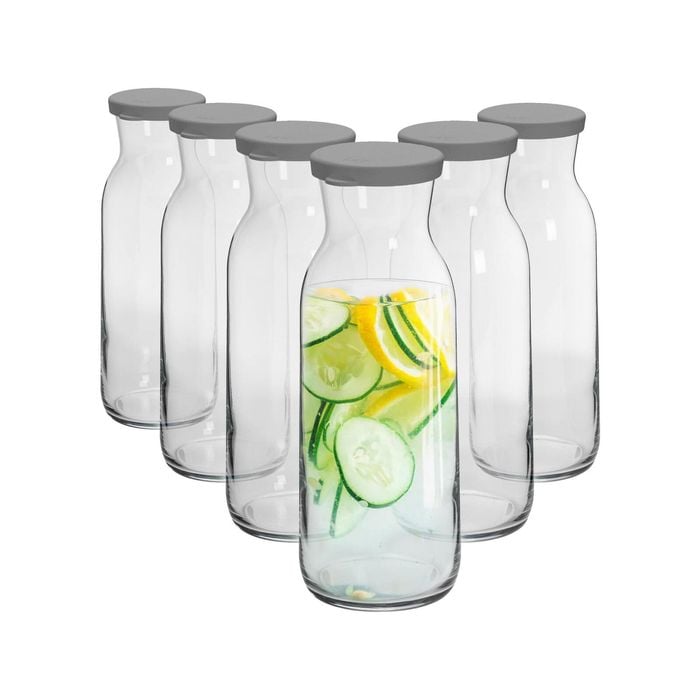 LAV Fonte Glass Carafes - 1.2L - Grey - Pack of 6