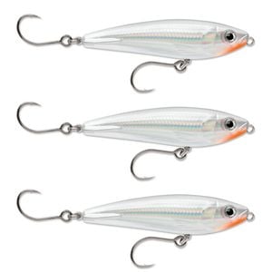 3x Rapala 9cm Saltwater X Rap SubWalk Walk the Dog Bait Fish Lures -Glass Ghost