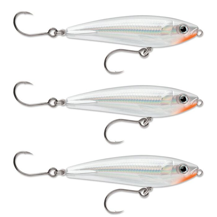 3x Rapala 9cm Saltwater X Rap SubWalk Walk the Dog Bait Fish Lures -Glass Ghost