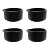 4x Maxwell & Williams Caviar 80ml Sauce Durable Porcelain Dish/pourer - Black