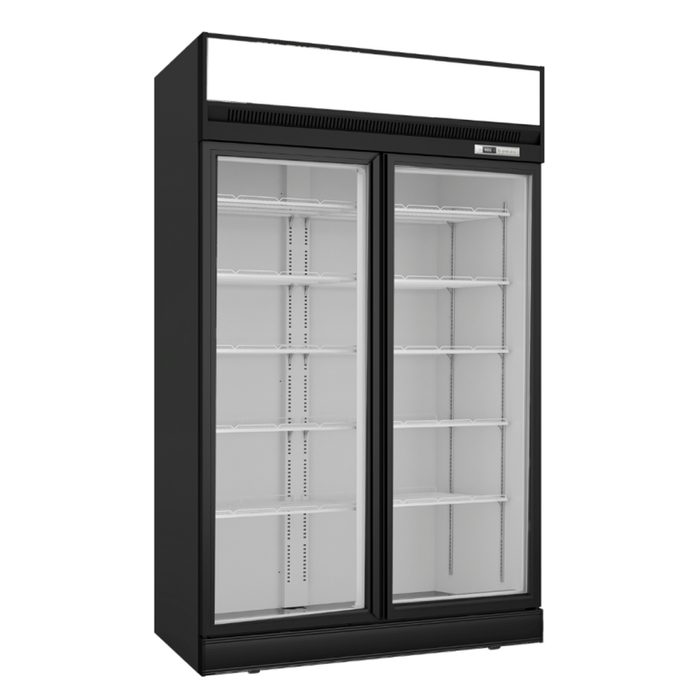 Thermaster  Black Upright Double Glass Door Freezer 1006L LG-1006DF