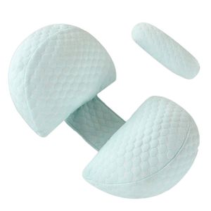 Catzon Pregnancy Side Sleep Pillow Washable Back Belly Hips Legs-lightgreen