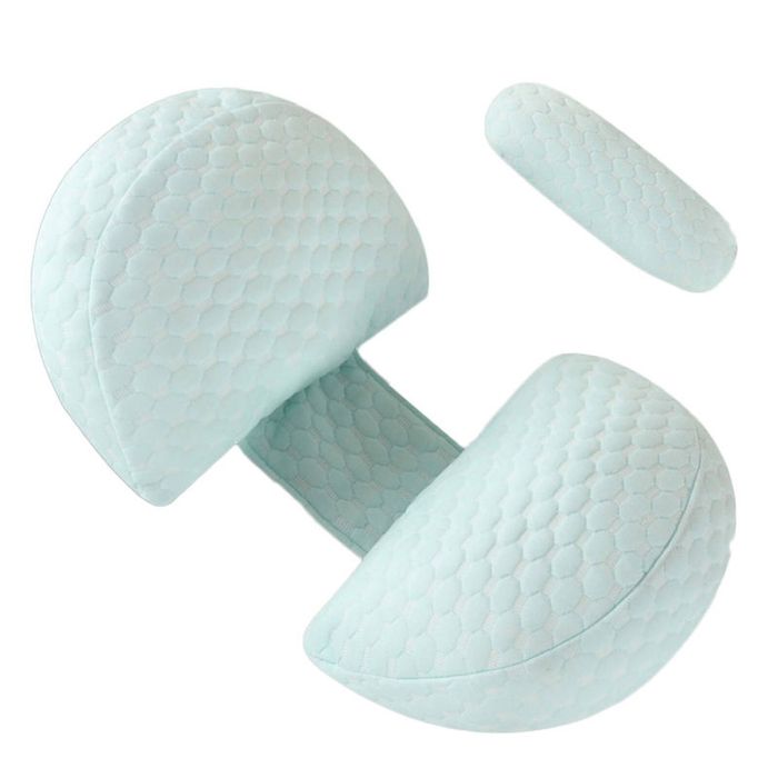 Catzon Pregnancy Side Sleep Pillow Washable Back Belly Hips Legs-lightgreen