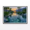 Lake Surrounded By Rocks, Trees  Print 100% Australian Made 90x60cm  (Poster)