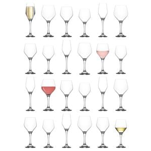 LAV 24pc Ella Glass Stemware Set