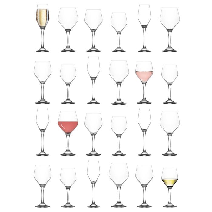 LAV 24pc Ella Glass Stemware Set