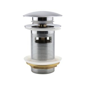 Brasshards 32mm 1 1/4" Chrome Dome Style Overflow Pop Up Waste