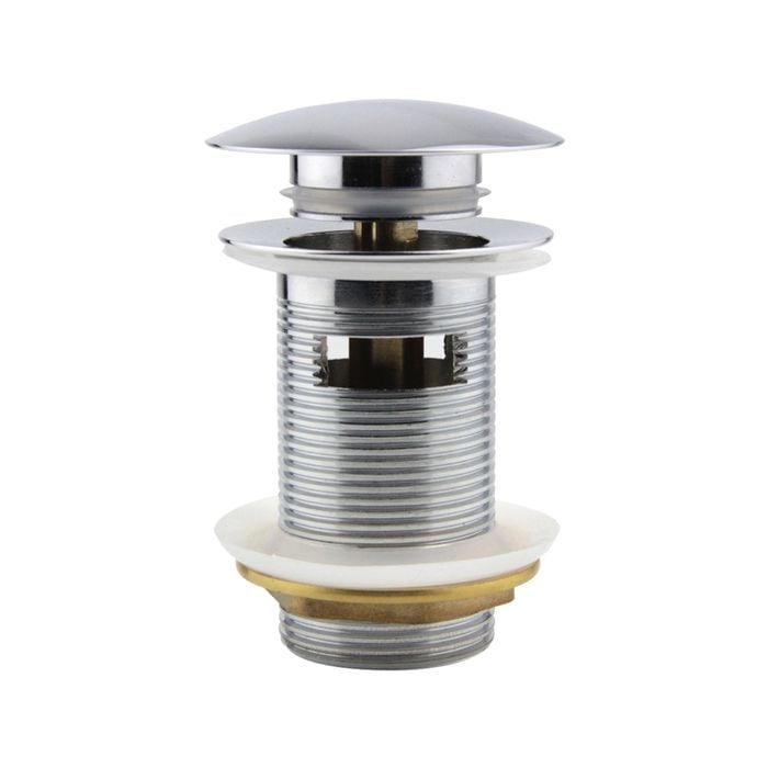 Brasshards 32mm 1 1/4" Chrome Dome Style Overflow Pop Up Waste