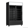 Thermaster Two Sliding Glass Door Colourbond Upright Drink Fridge Black - LG-1000SDBP