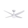 Arlec 120cm White Chicago 4 Blade AC Ceiling Fan with Light