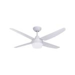 Arlec 120cm White Chicago 4 Blade AC Ceiling Fan with Light