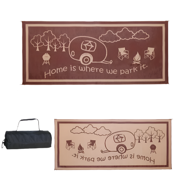 Lifebay Outdoor Reversible Patio Mat Coffee