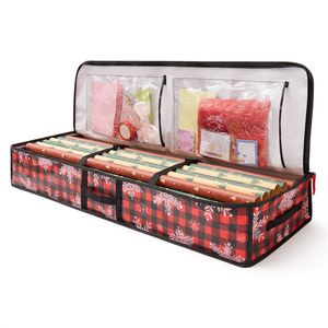 Catzon Premium Wrapping Paper Storage Container Gift Wrap Storage Bag-Snowflake