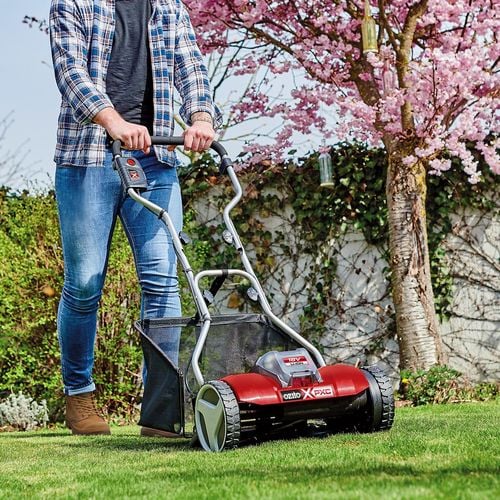 Ozito PXC 18V 380mm Cordless Cylinder Lawn Mower Skin Only Bunnings Australia