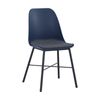 Modern Furniture LAXMI Dining Chair 83x45cm - Midnight Blue & Black