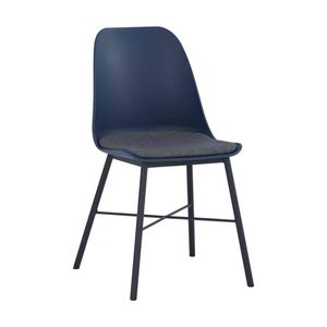 Modern Furniture LAXMI Dining Chair 83x45cm - Midnight Blue & Black