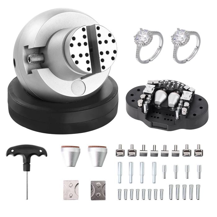 VEVOR Ball Vise 360°Rotation Engraving Block 35 PCS Attachment for Gemstone