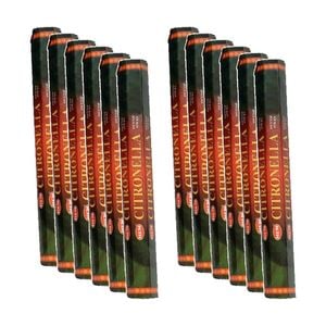 12PK HEM Home Fragrance Scented Smelling Incense Sticks Packet Set Citronella