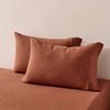 Dreamaker Jersey Luxe 100% Cotton Standard Pillowcase Twin Pack Rust