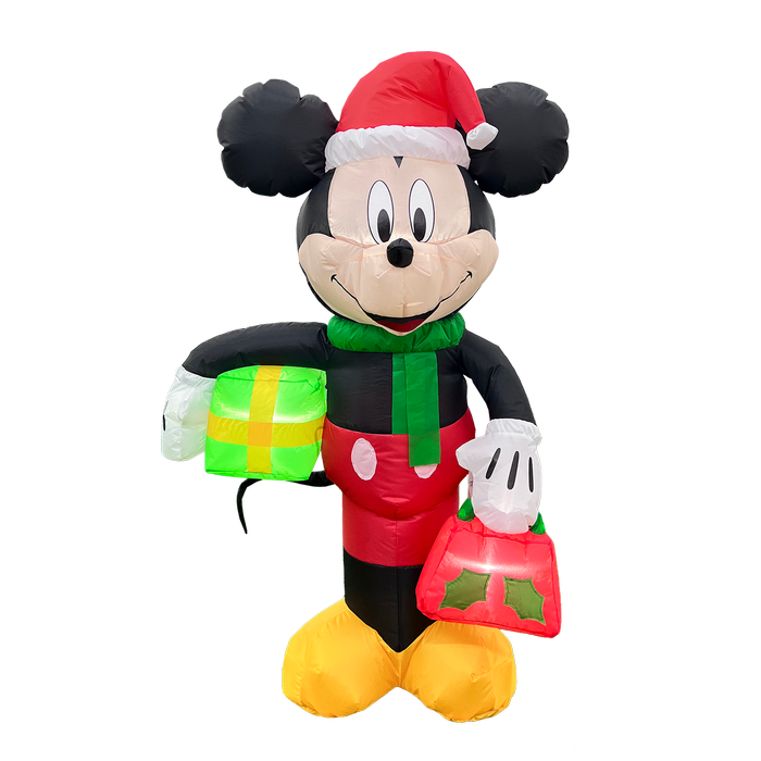 Disney 1.2m Festive Mickey Mouse Inflatable With Internal LED Lights