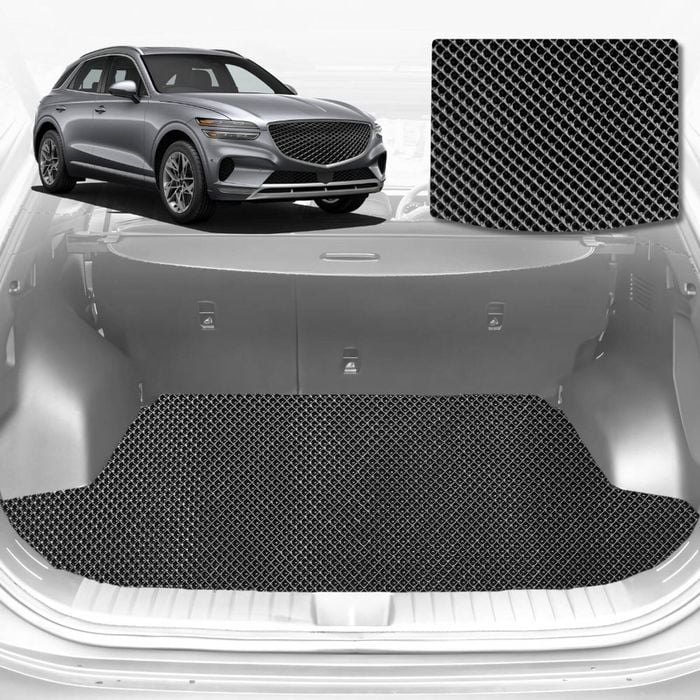 6D Diamond Car Boot Mat for Genesis GV70 IK2022-Current-Cargo Mat-Black-Outback GT