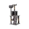 Furtastic 135cm Cat Tree Scratching Post - Silver Grey