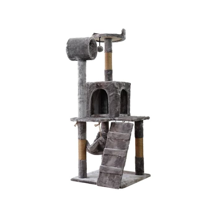 Furtastic 135cm Cat Tree Scratching Post - Silver Grey